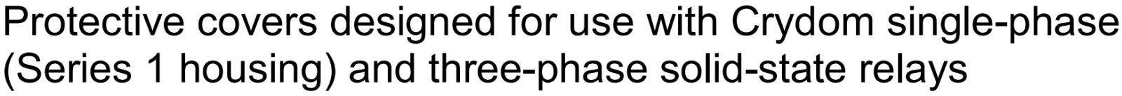 כיסוי הגנה לממסר מצב מוצק SSR CYRDOM KS101